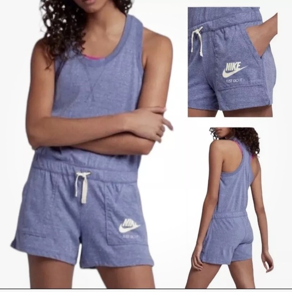 Nike Pants - Nike Sportswear Gym Vintage Romper 905160-522 Purple Slate Women’s M
